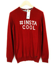 HARMONT & BLAINE Mens Sweatshirt M Red Wool Blend Long Sleeve  Pullover