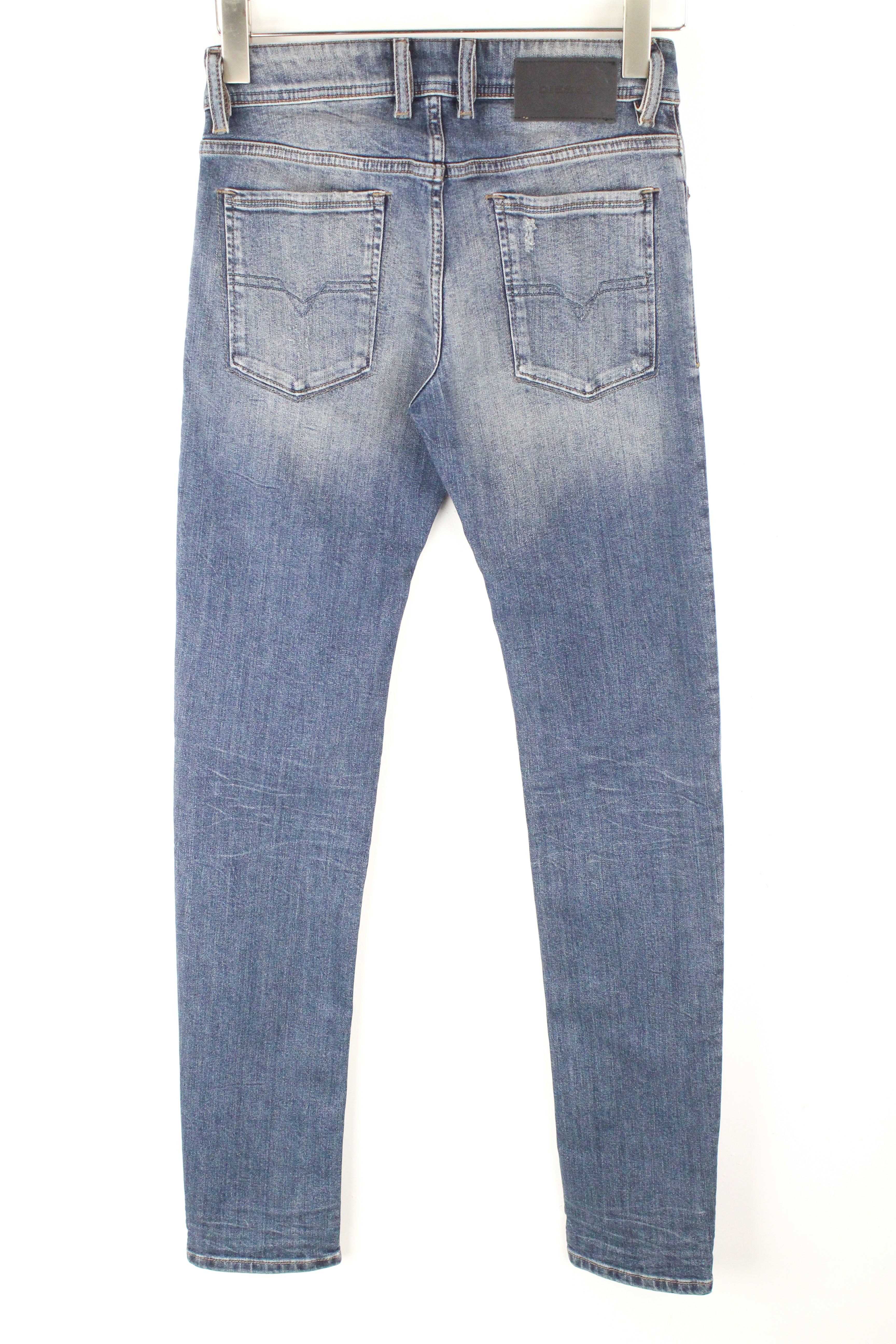 DIESEL Sleenker 069FI Men's Jeans W27 L32 Slim Stretch Fit Blue Washed Denim