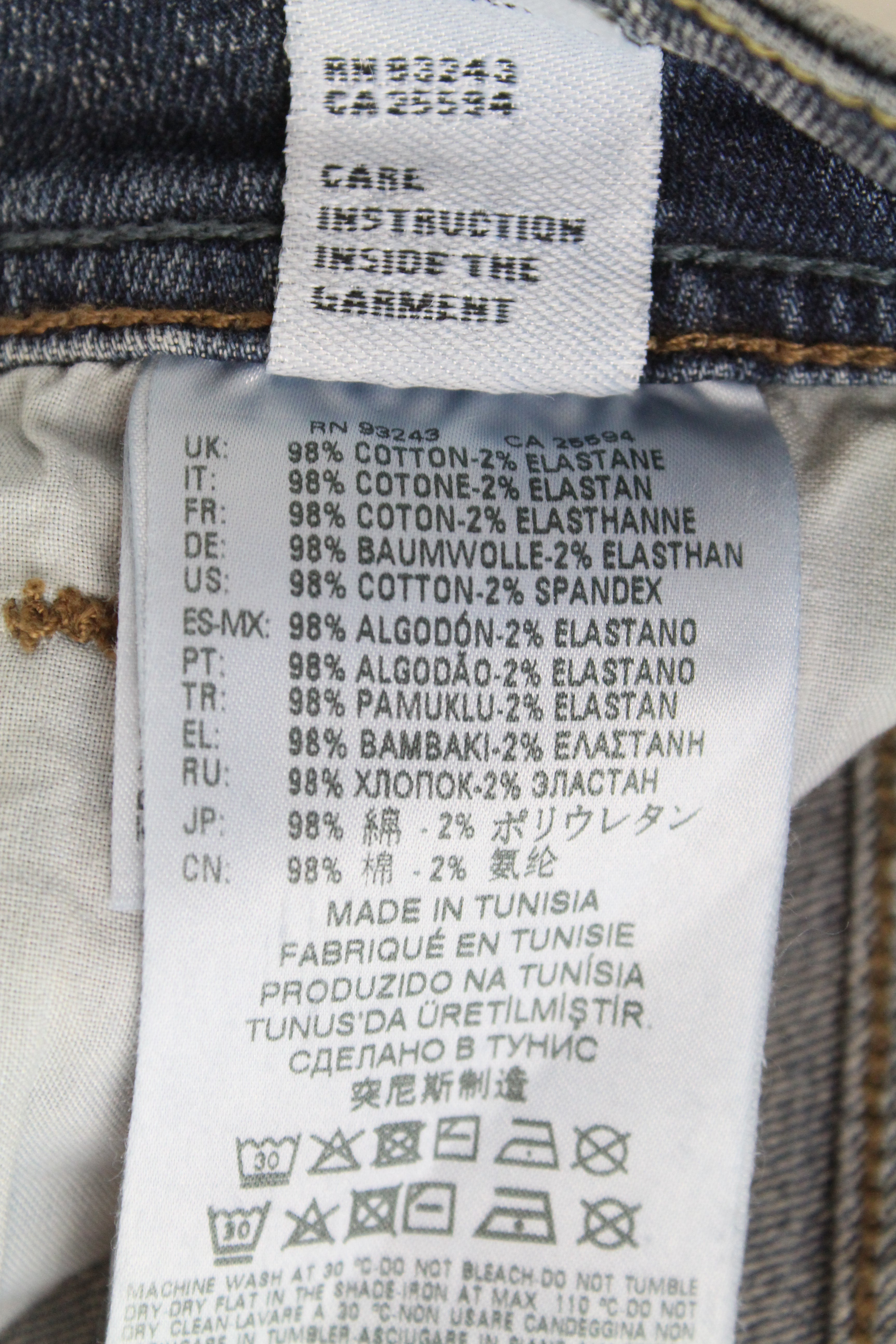 DIESEL Sleenker 069FI Men's Jeans W27 L32 Slim Stretch Fit Blue Washed Denim