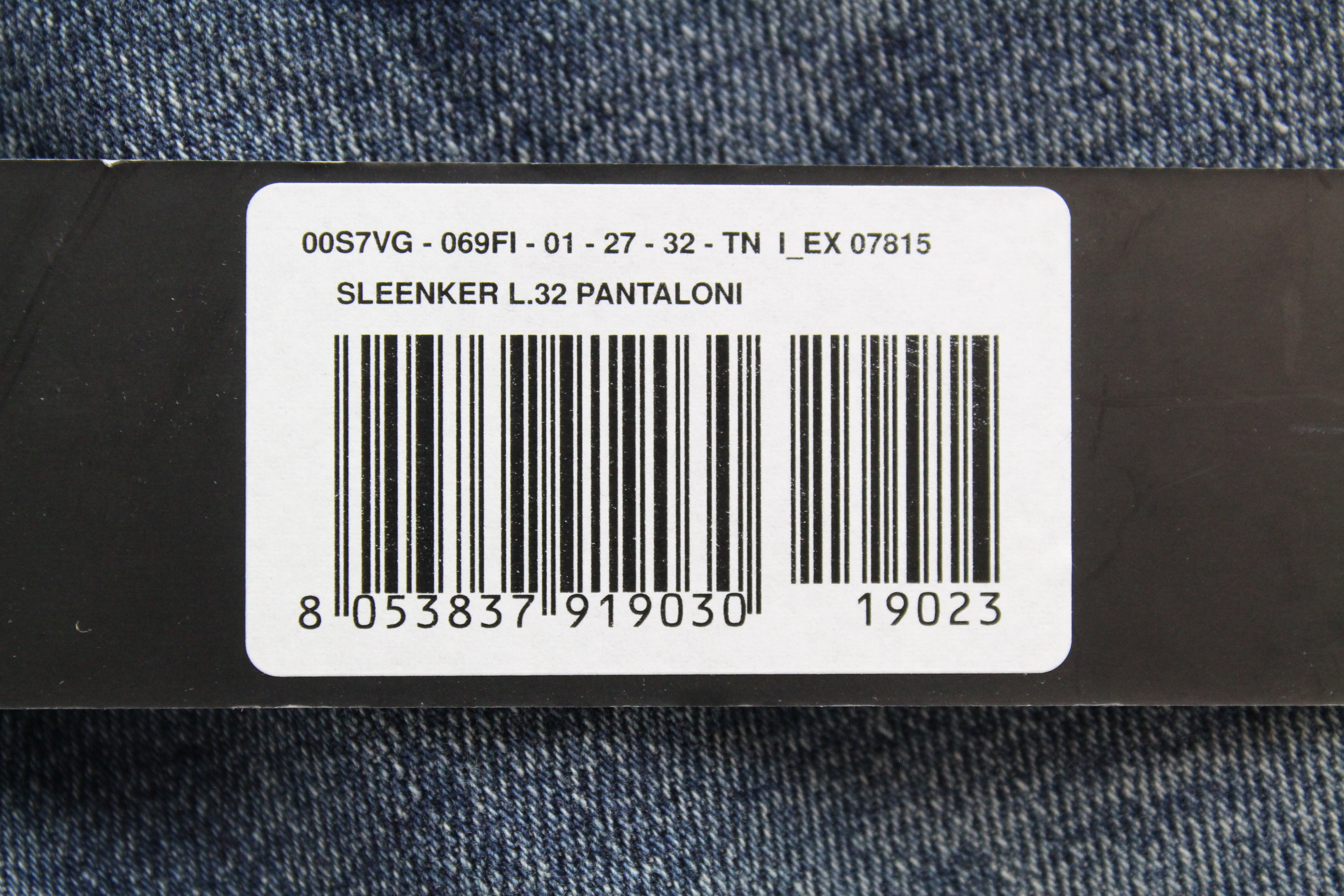 DIESEL Sleenker 069FI Men's Jeans W27 L32 Slim Stretch Fit Blue Washed Denim