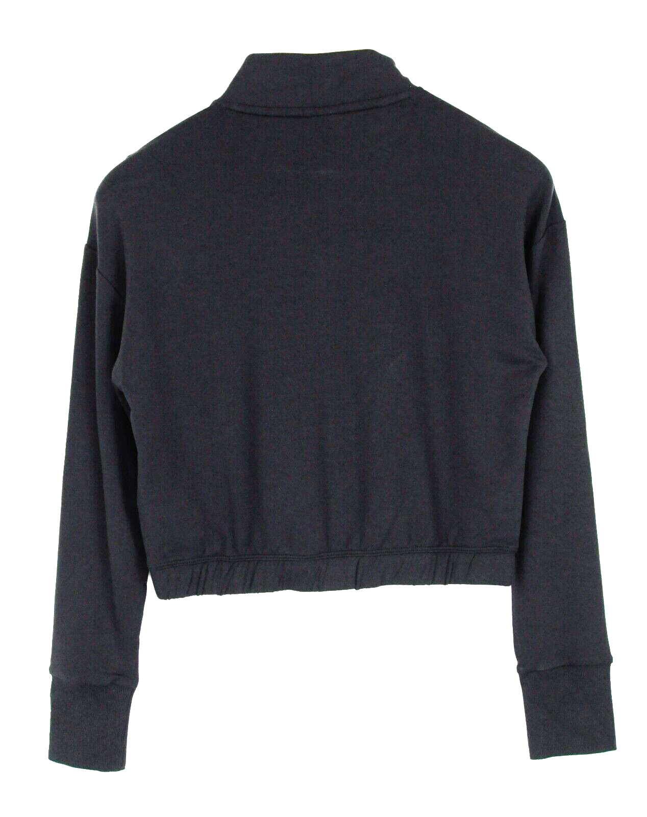 GYMSHARK Womens Sweatshirt S Black Cropped Long Sleeve Pipa Activewear