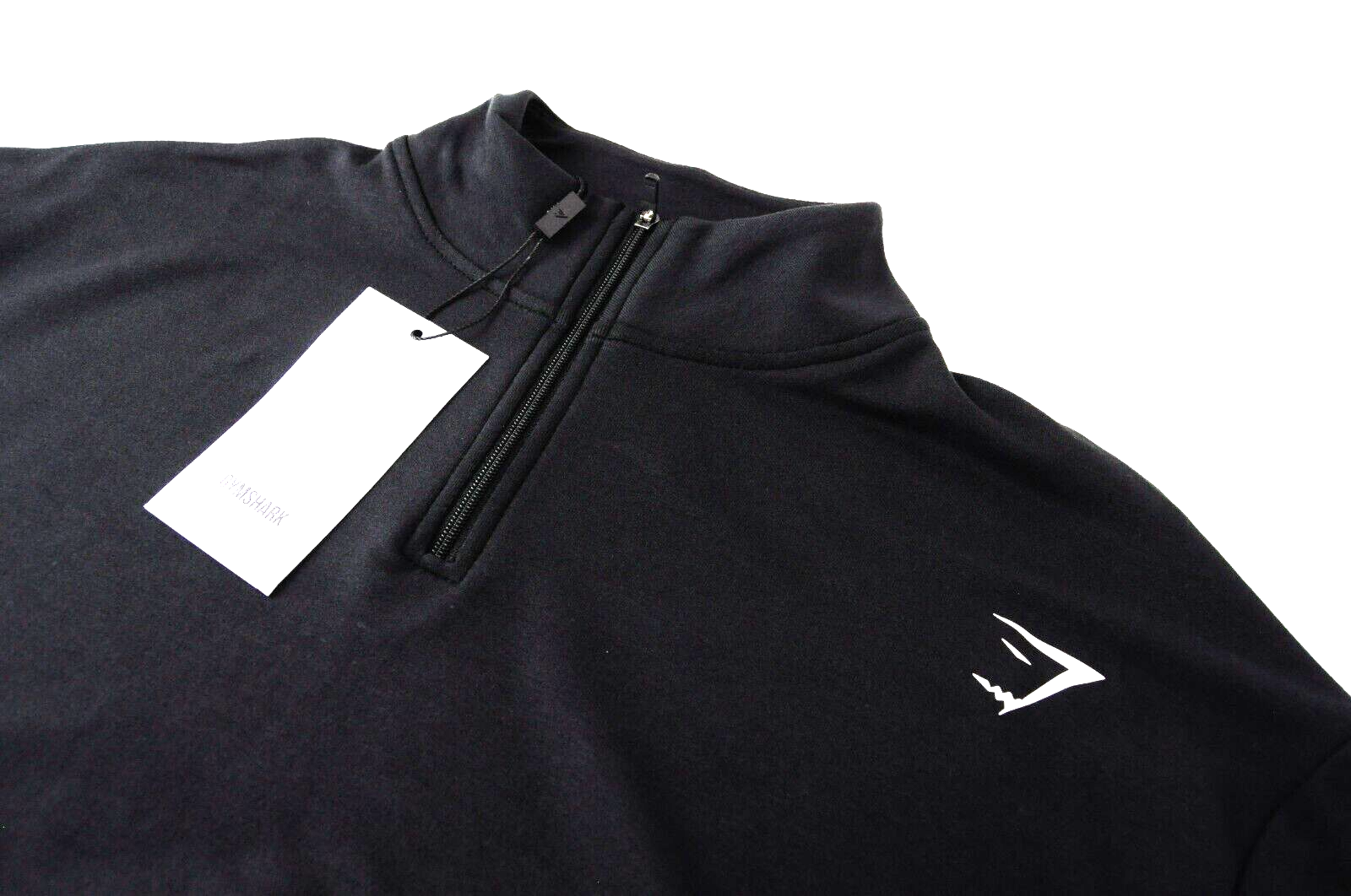 GYMSHARK Womens Sweatshirt S Black Cropped Long Sleeve Pipa Activewear