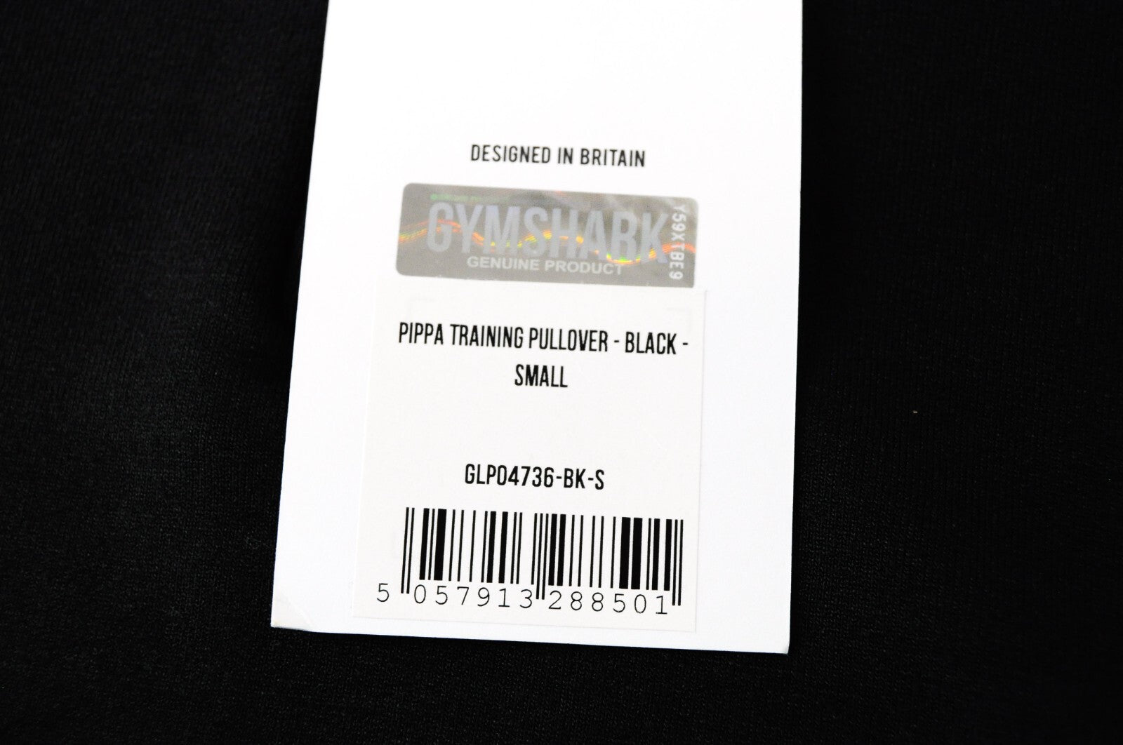 GYMSHARK Womens Sweatshirt S Black Cropped Long Sleeve Pipa Activewear