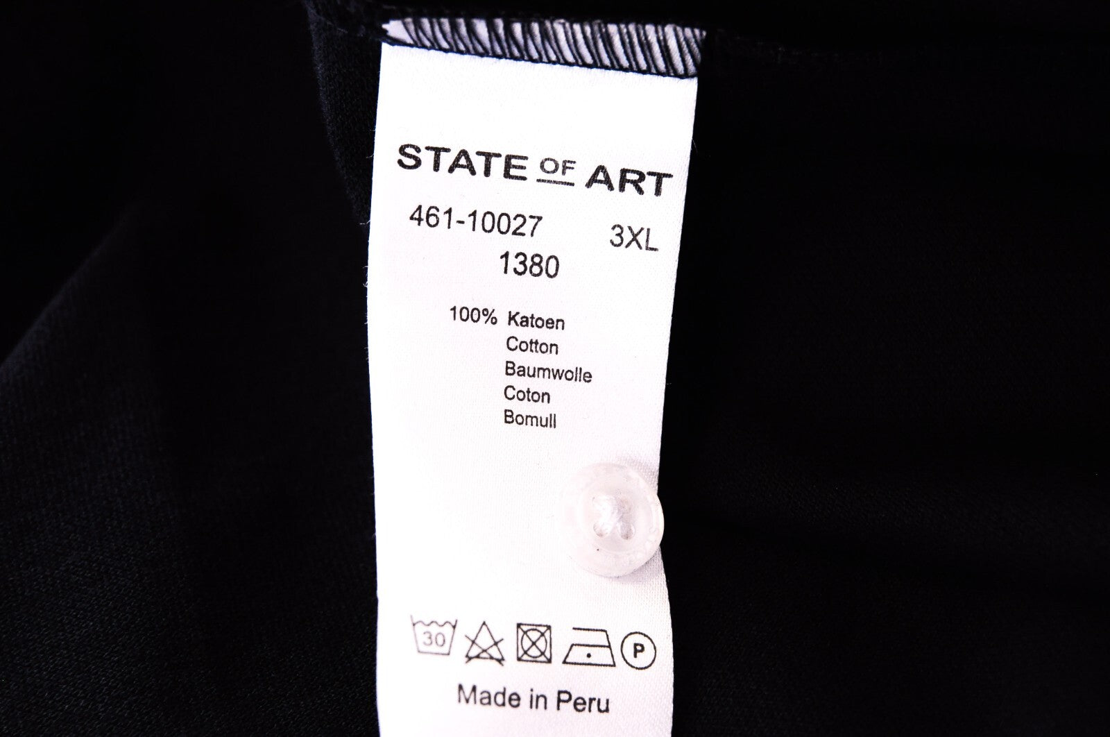 STATE OF ART Mens T-Shirt 3XL Navy Short Sleeve  Cotton Collared Polo