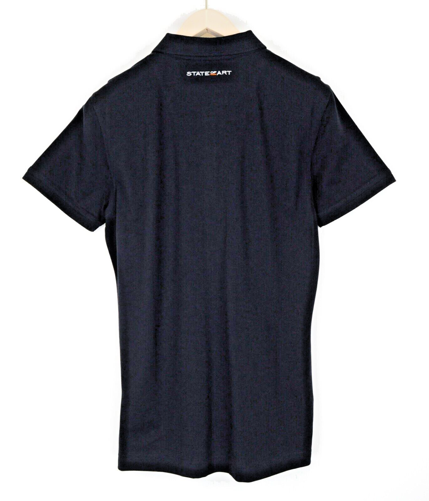 STATE OF ART Mens T-Shirt L Navy Short Sleeve  Cotton Collared Polo
