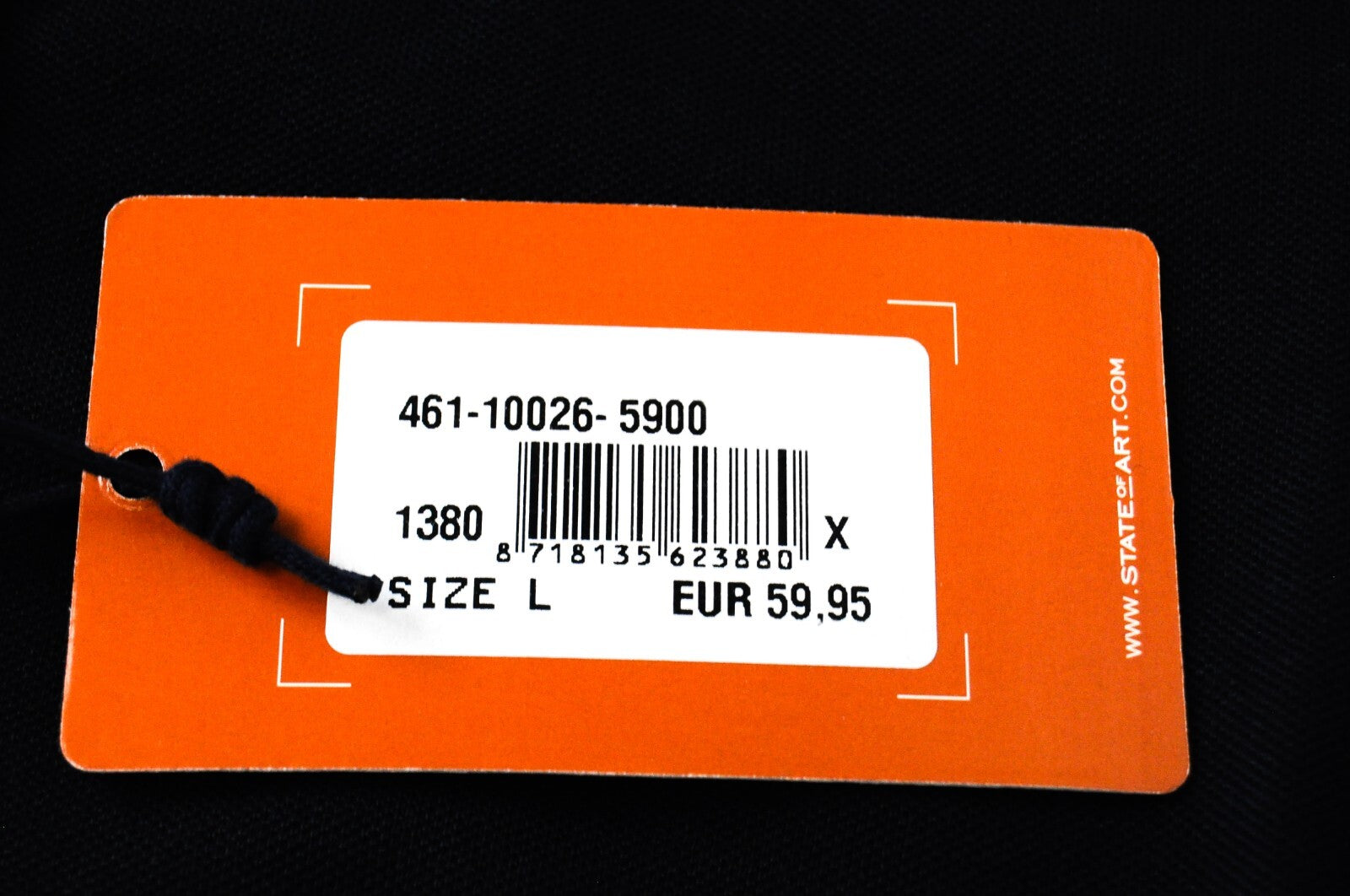 STATE OF ART Mens T-Shirt L Navy Short Sleeve  Cotton Collared Polo