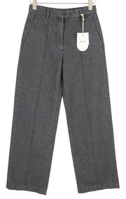 LIU JO Women Jeans W27 Wide Leg Zip High Waist Pockets Casual Dark Grey Denim