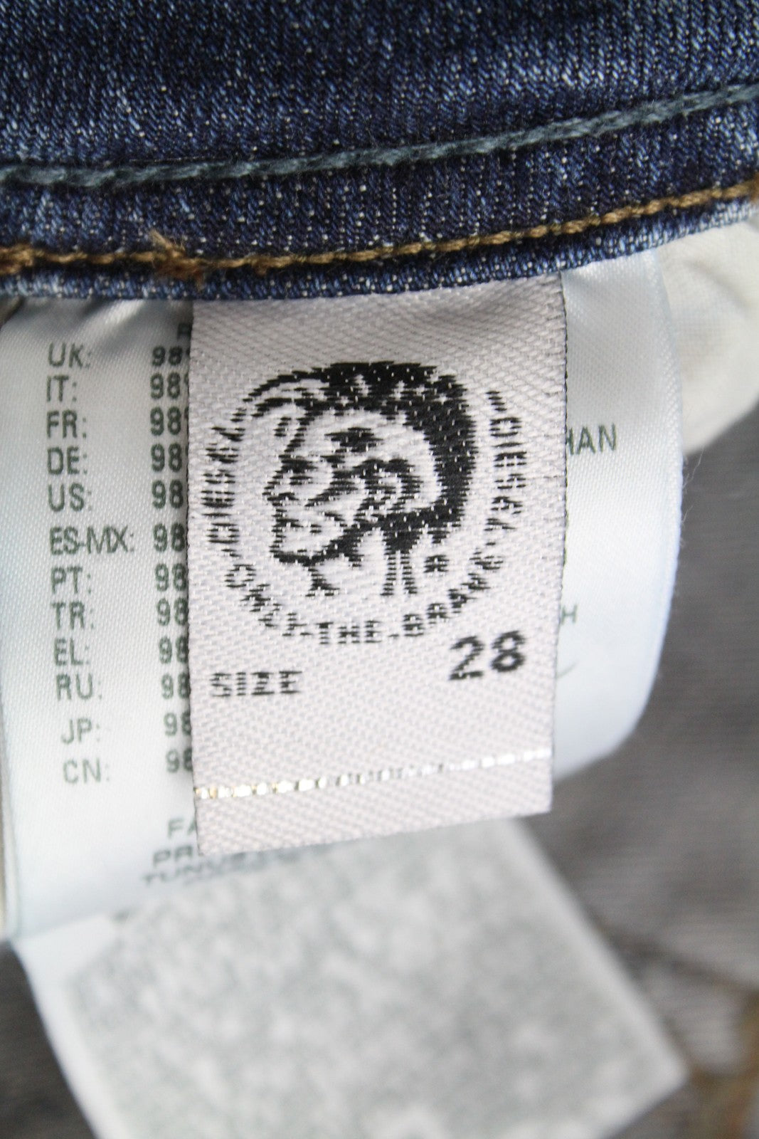 DIESEL Sleenker 069FI Men's Slim Fit Jeans W28 L32 Stretch Cotton Blue Denim