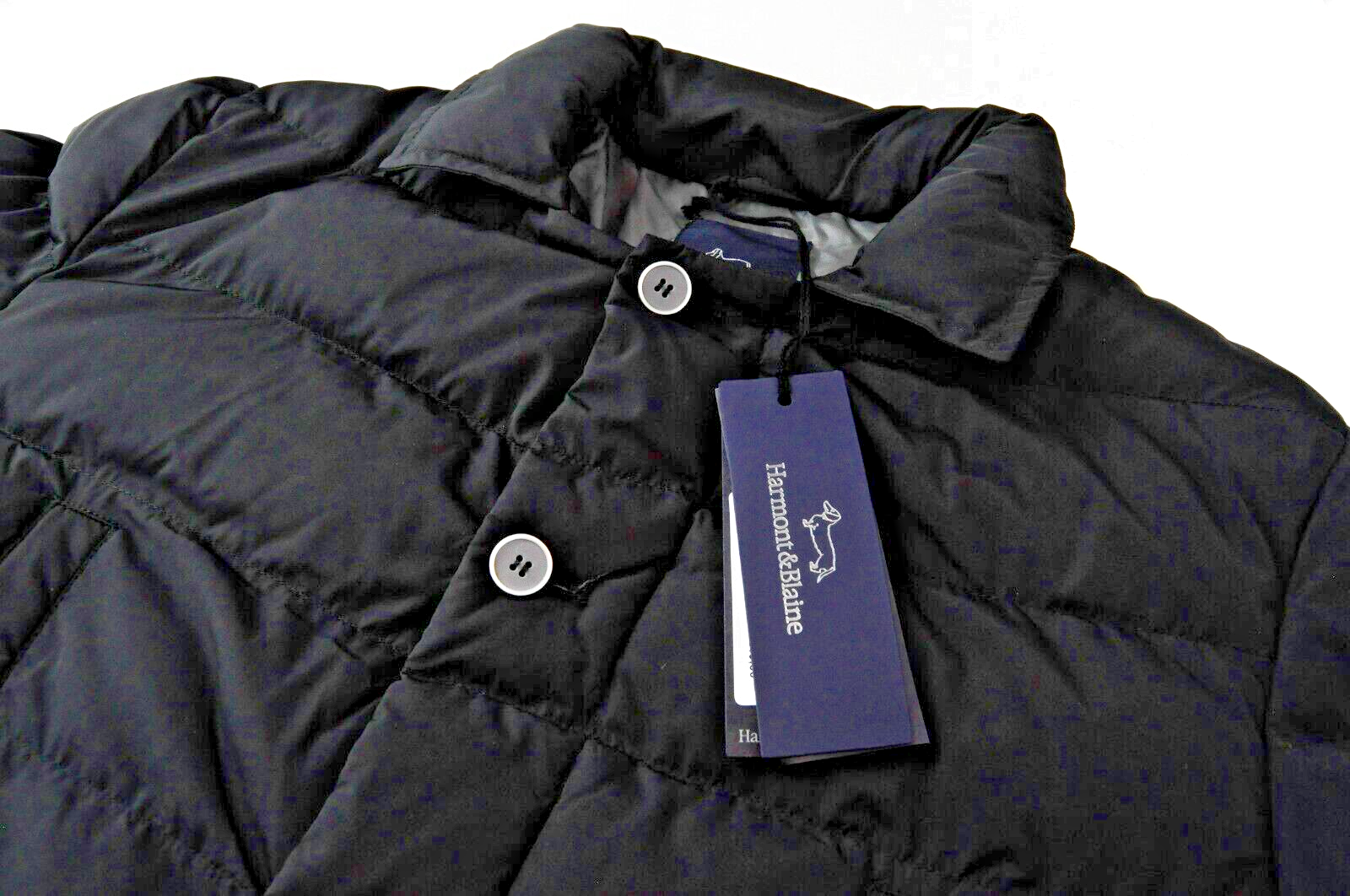 HARMONT & BLAINE Mens Jacket L Black Lined  Padded  Collar