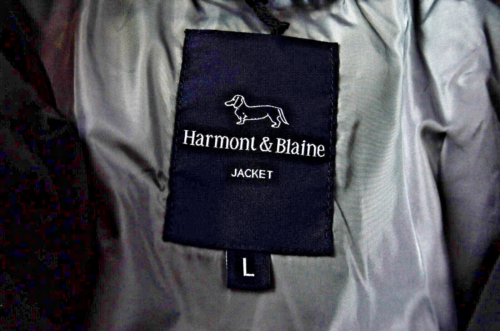 HARMONT & BLAINE Mens Jacket L Black Lined  Padded  Collar