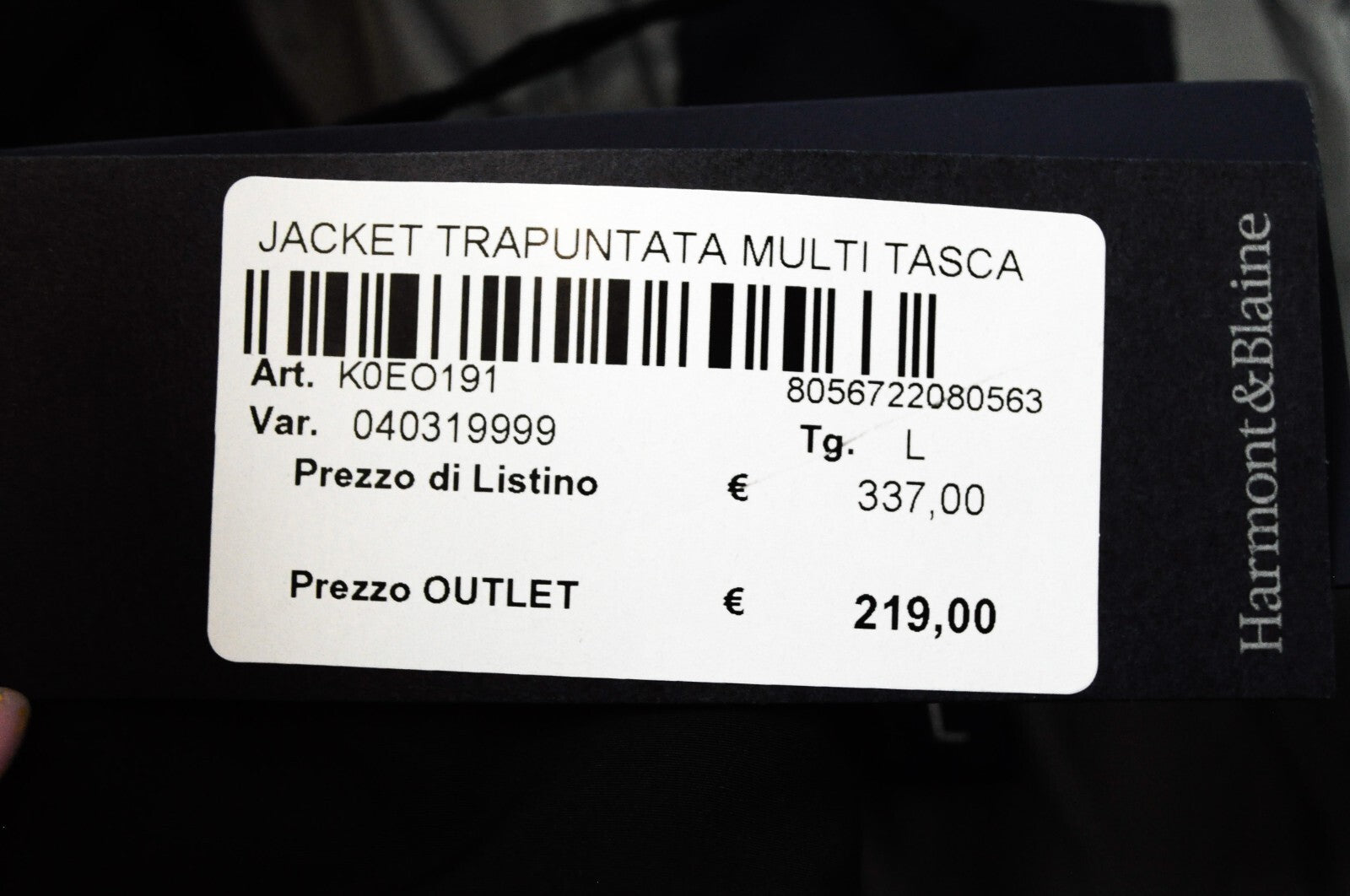 HARMONT & BLAINE Mens Jacket L Black Lined  Padded  Collar