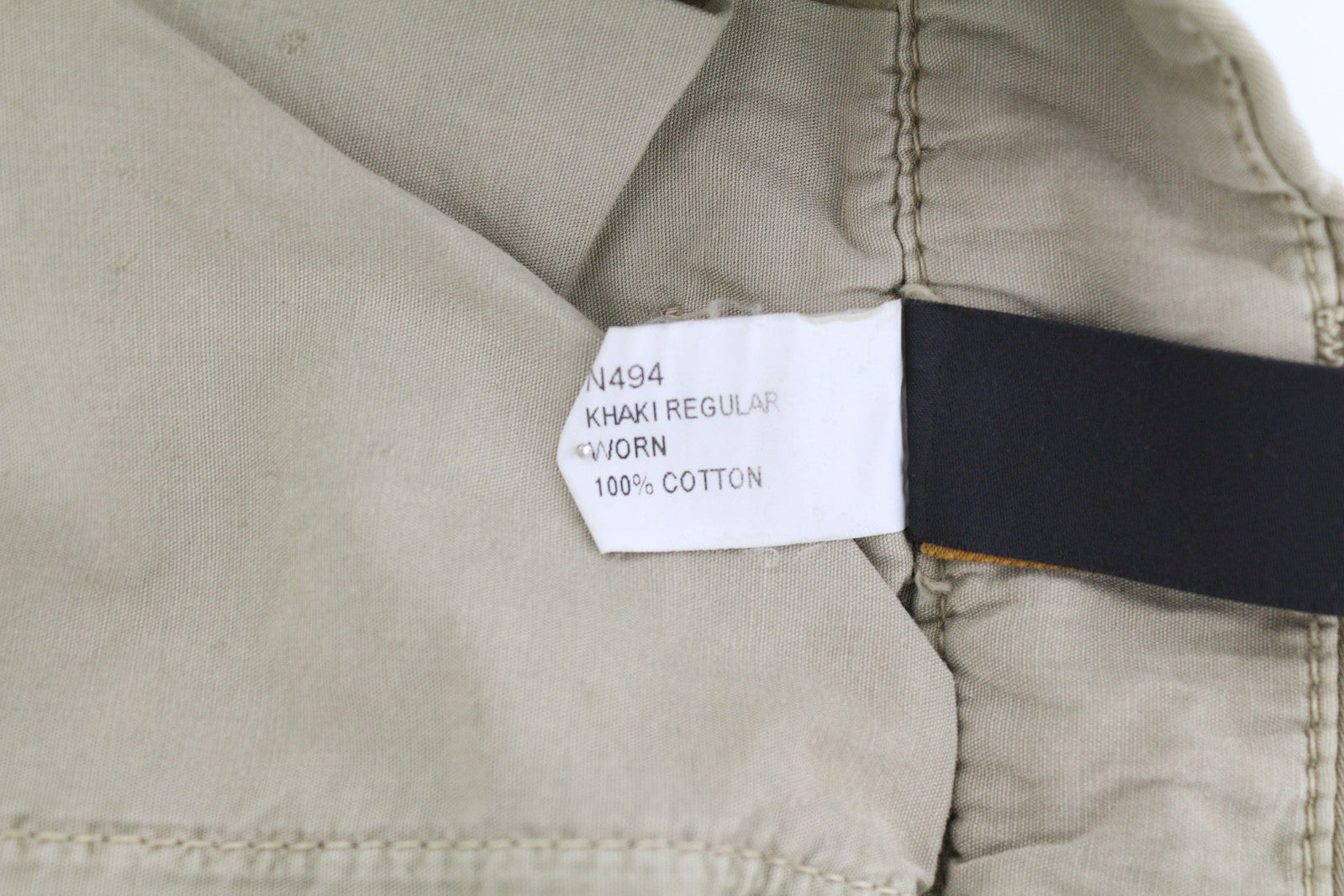 NUDIE JEANS Khaki Regular Men Trousers W29/L30 Beige Chino Button Fly Pockets