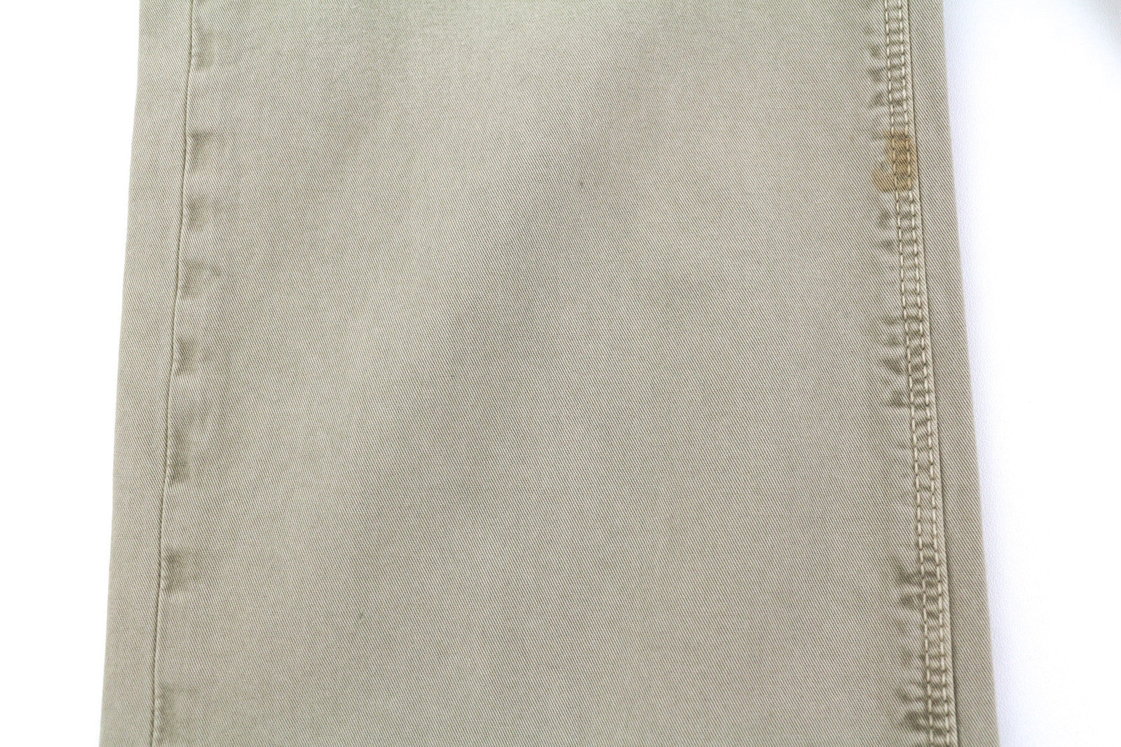 NUDIE JEANS Khaki Regular Men Trousers W29/L30 Beige Chino Button Fly Pockets