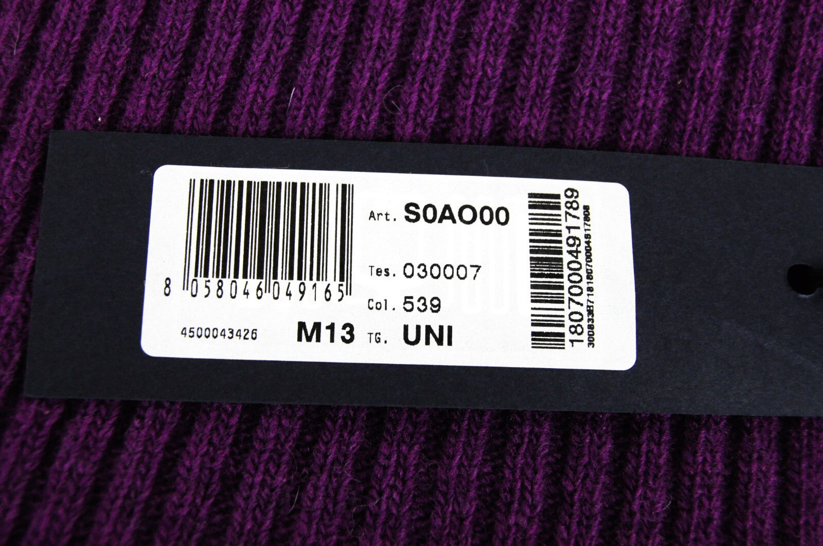 HARMONT & BLAINE Mens Scarf OS Purple Knitted Wool  Unisex Winter