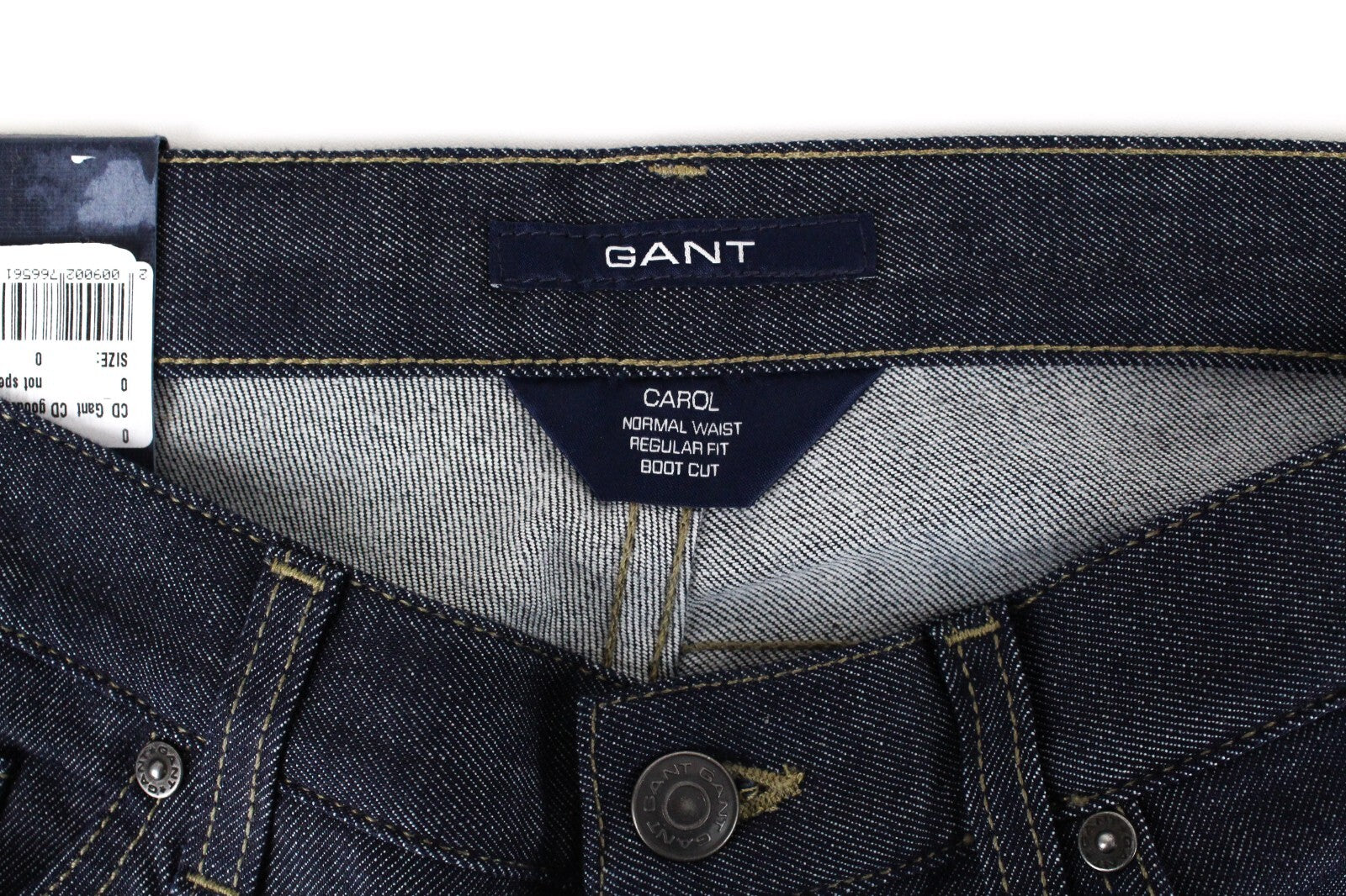 GANT Carol Womens Jeans W29/L34 Mid-Blue Regular Bootcut Stretchy Zipped