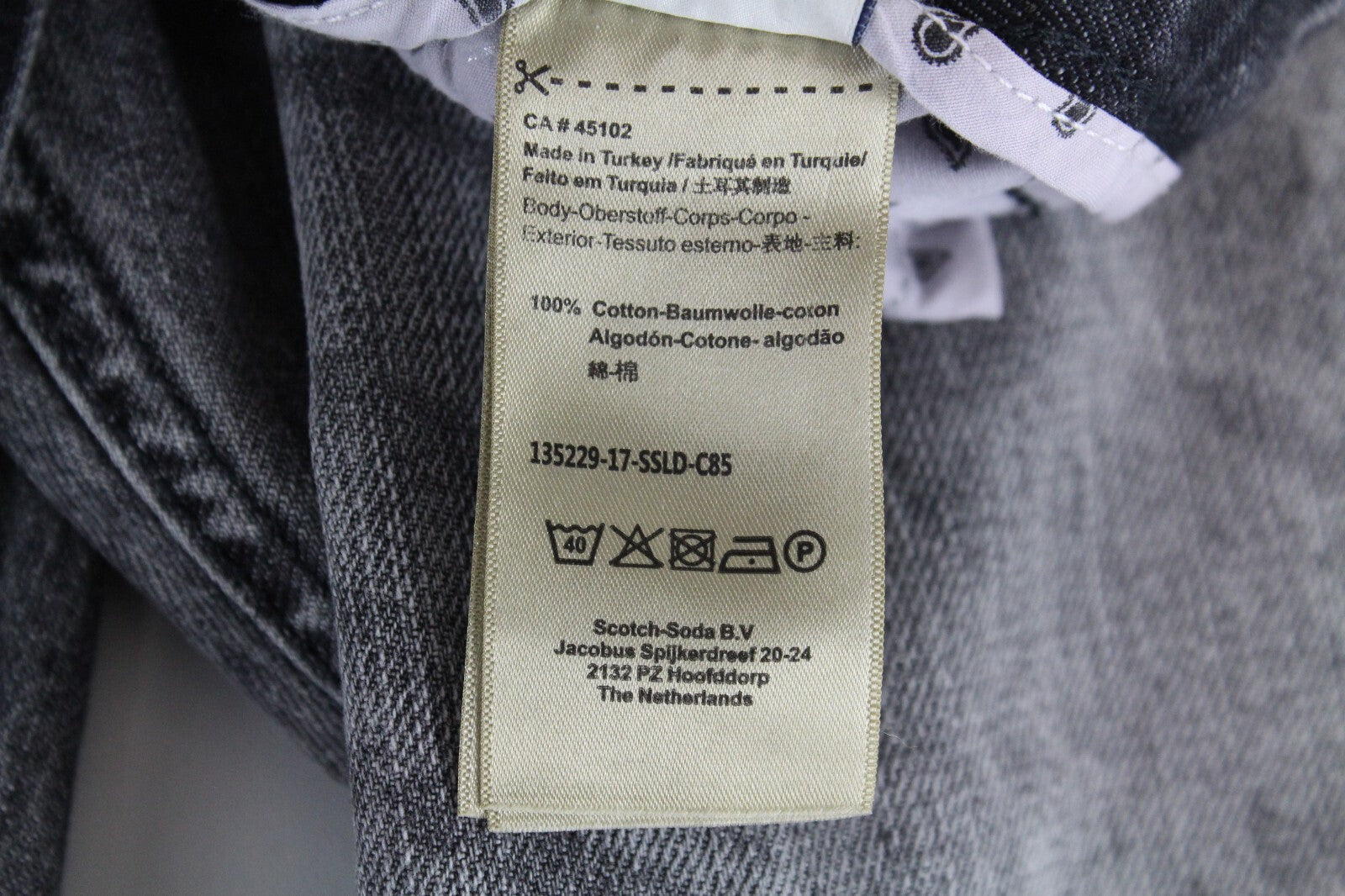 SCOTCH & SODA L-Adorable Womens Jeans W30/L32 Grey Ripped Boyfriend Non-Stretch