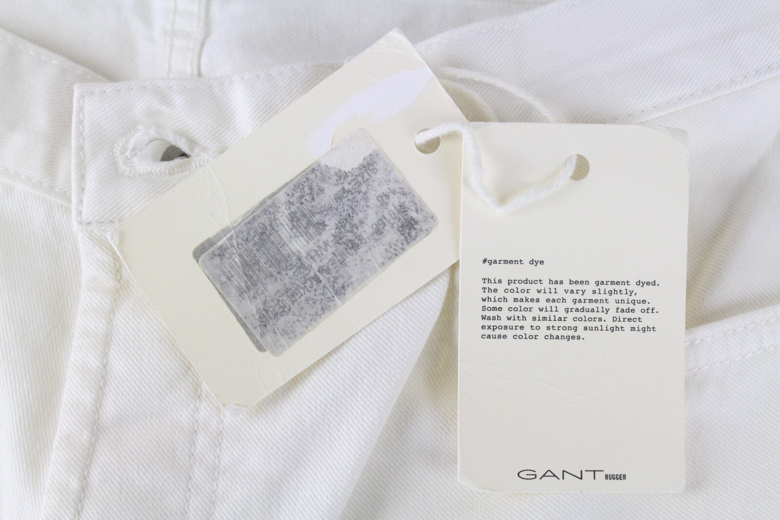 GANT Slacker Womens Jeans W29/L34 White Straight Leg Distressed Dress Stretchy