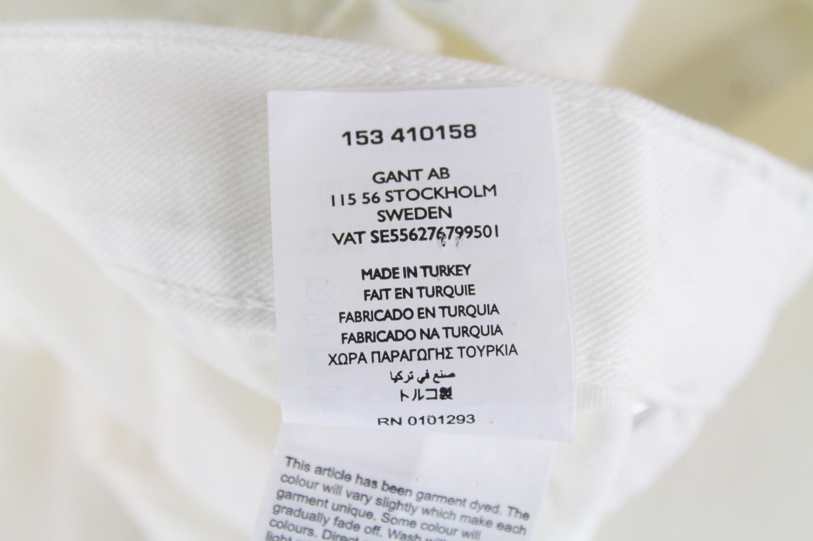 GANT Slacker Womens Jeans W29/L34 White Straight Leg Distressed Dress Stretchy