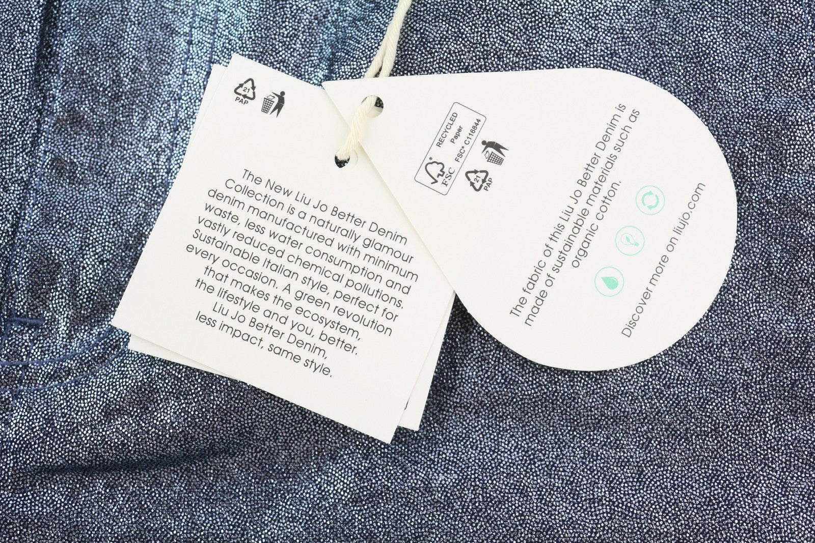 LIU JO Laminato Women Jeans W28 Glitter Shiny Snap Side Regular Fit Blue Zip Fly