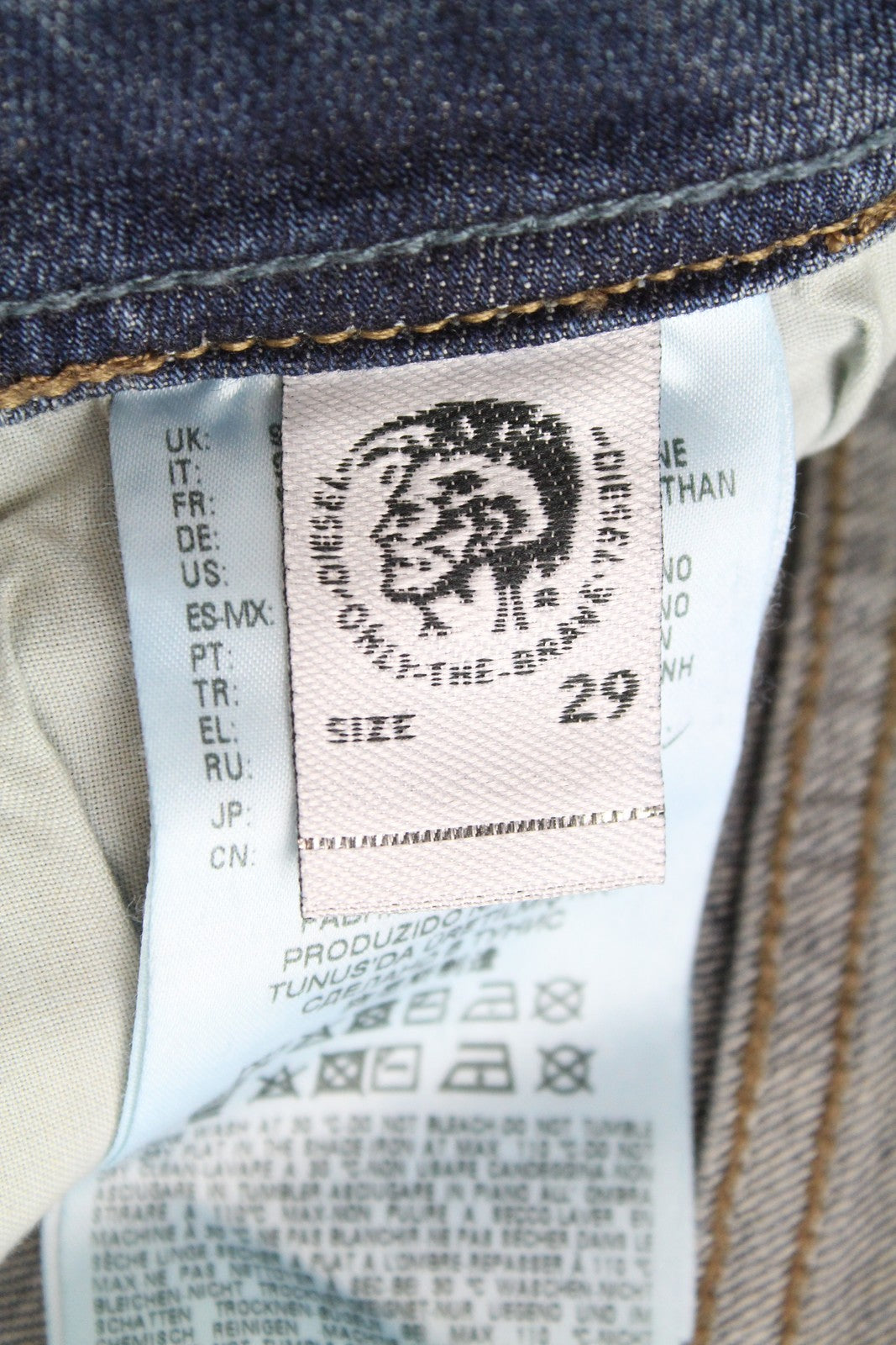 DIESEL Sleenker 069FI Men's Jeans W29 L32 Slim Stretch Casual Cotton Blue Wash