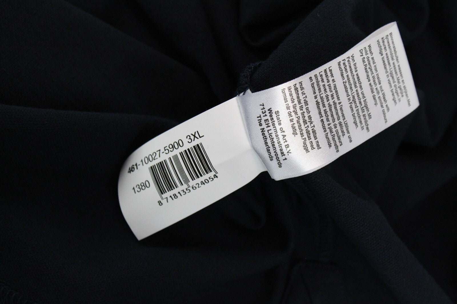 STATE OF ART Mens Polo T-Shirt 3XL Dark Navy Short Sleeve Cotton Dress