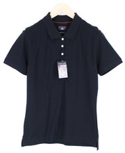 STATE OF ART Mens Polo T-Shirt L Embroidered Navy Cotton Short Sleeve Dress
