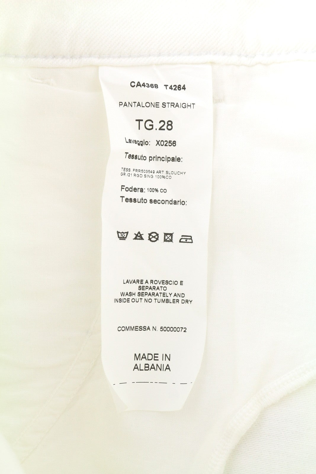 LIU JO Women Jeans W28 High Waist Straight Fit Zip Fly Denim Light White Logo