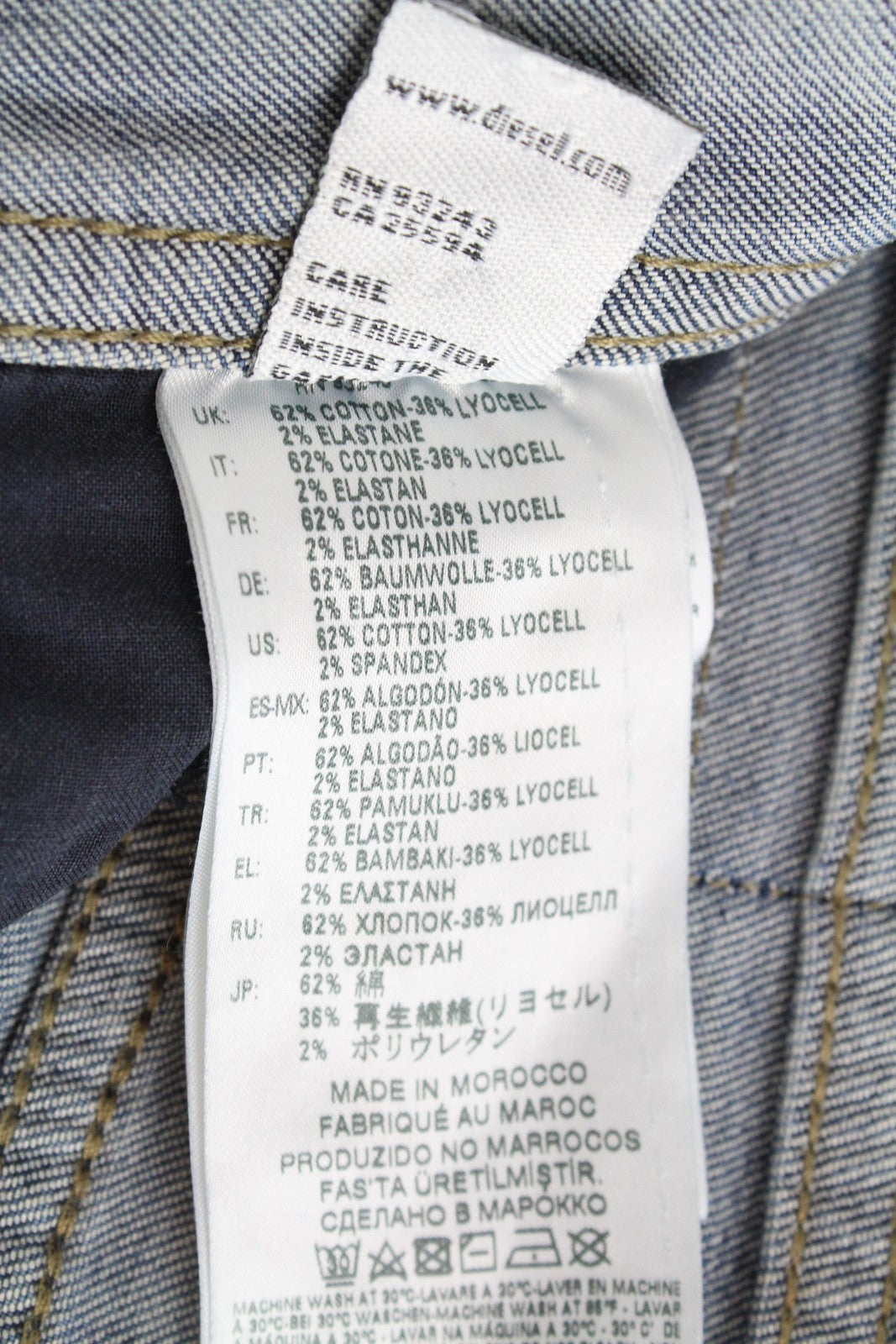 DIESEL Buster 084NV Men's Jeans W27 L30 Slim Taper Fit Stretch Cotton Blue Wash