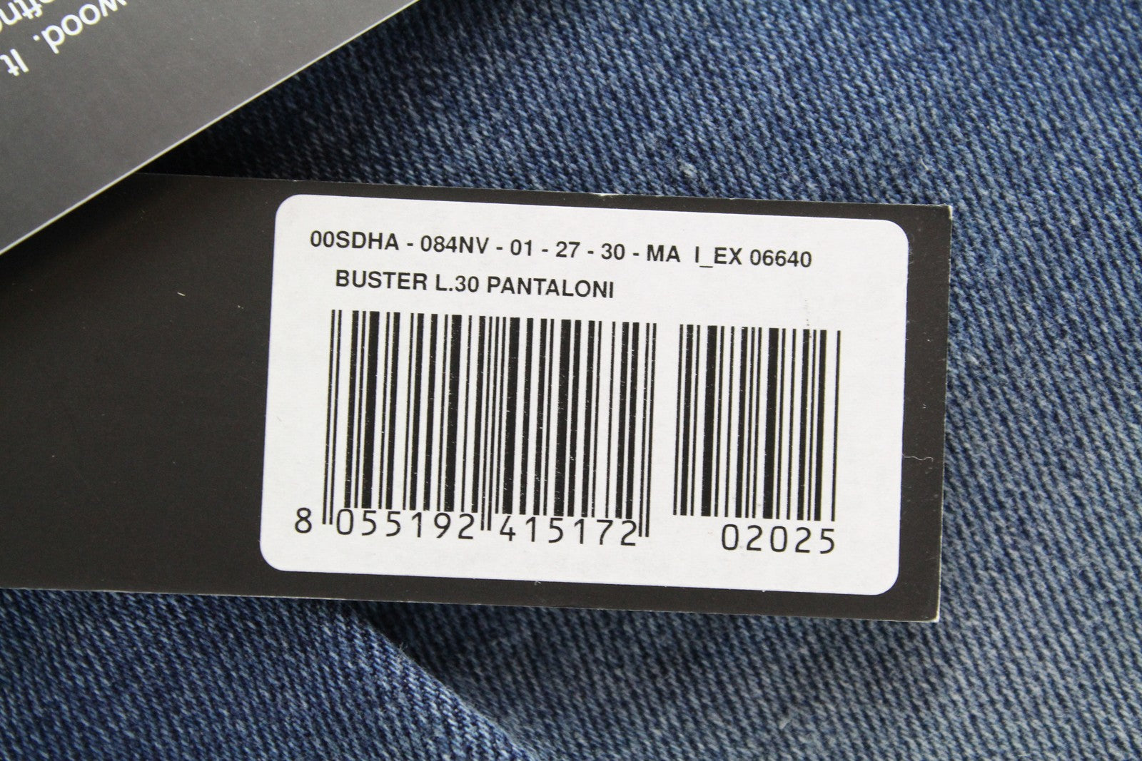 DIESEL Buster 084NV Men's Jeans W27 L30 Slim Taper Fit Stretch Cotton Blue Wash