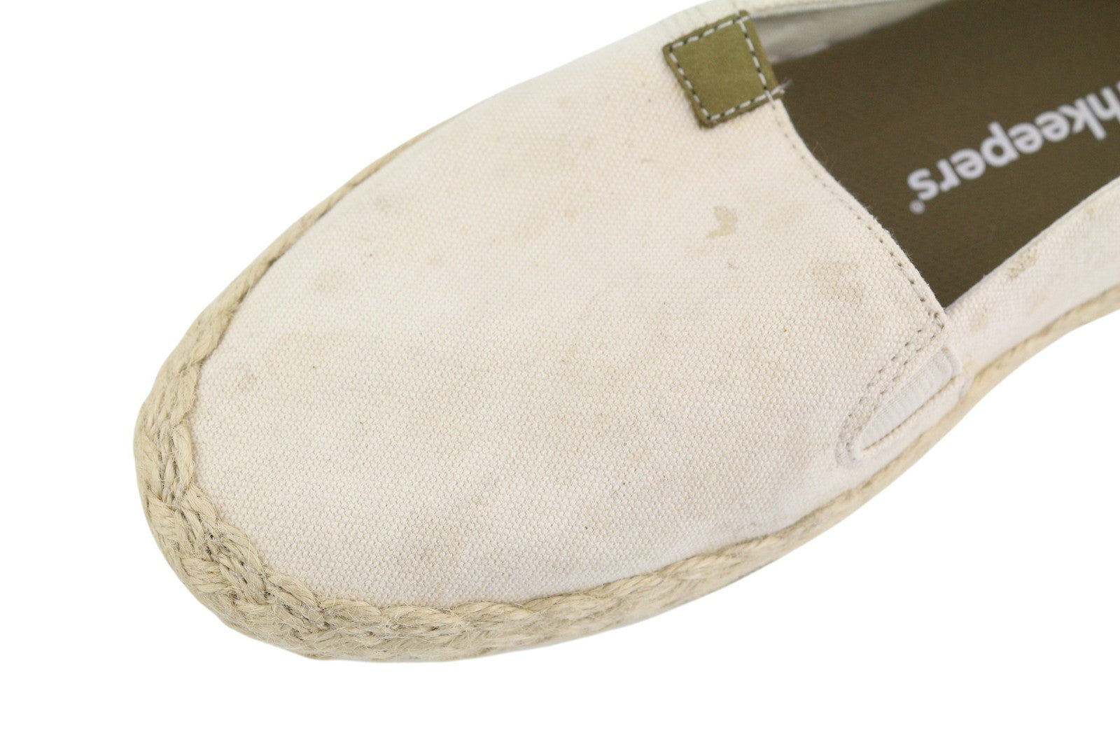 TIMBERLAND A24QW Women Shoes EU38 Beige Espadrilles Slip On Logo Low Almond Toe
