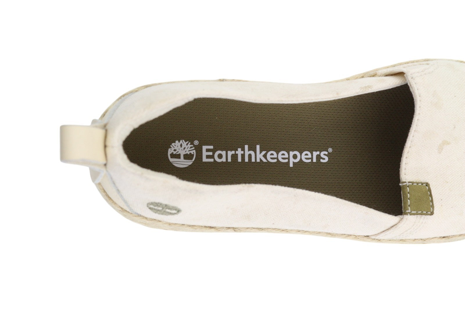 TIMBERLAND A24QW Women Shoes EU38 Beige Espadrilles Slip On Logo Low Almond Toe