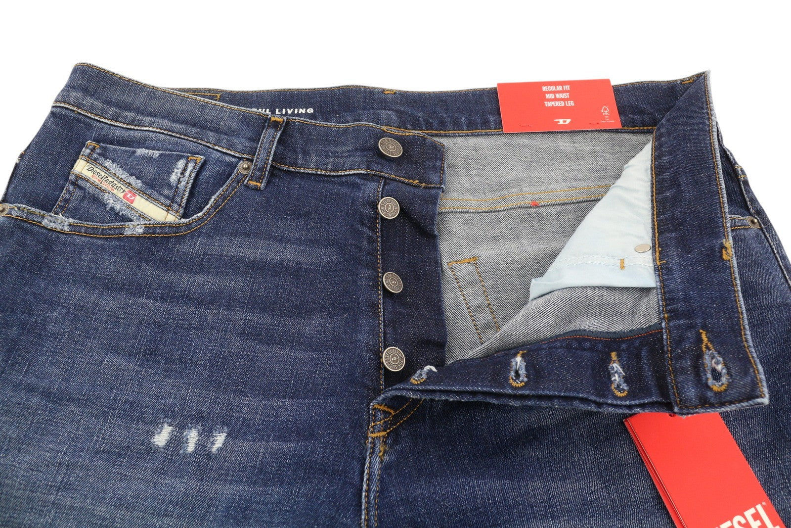 DIESEL 2005 D-Fining 09E45 Men Jeans W32/L32 Washed Blu Distress RRP€175