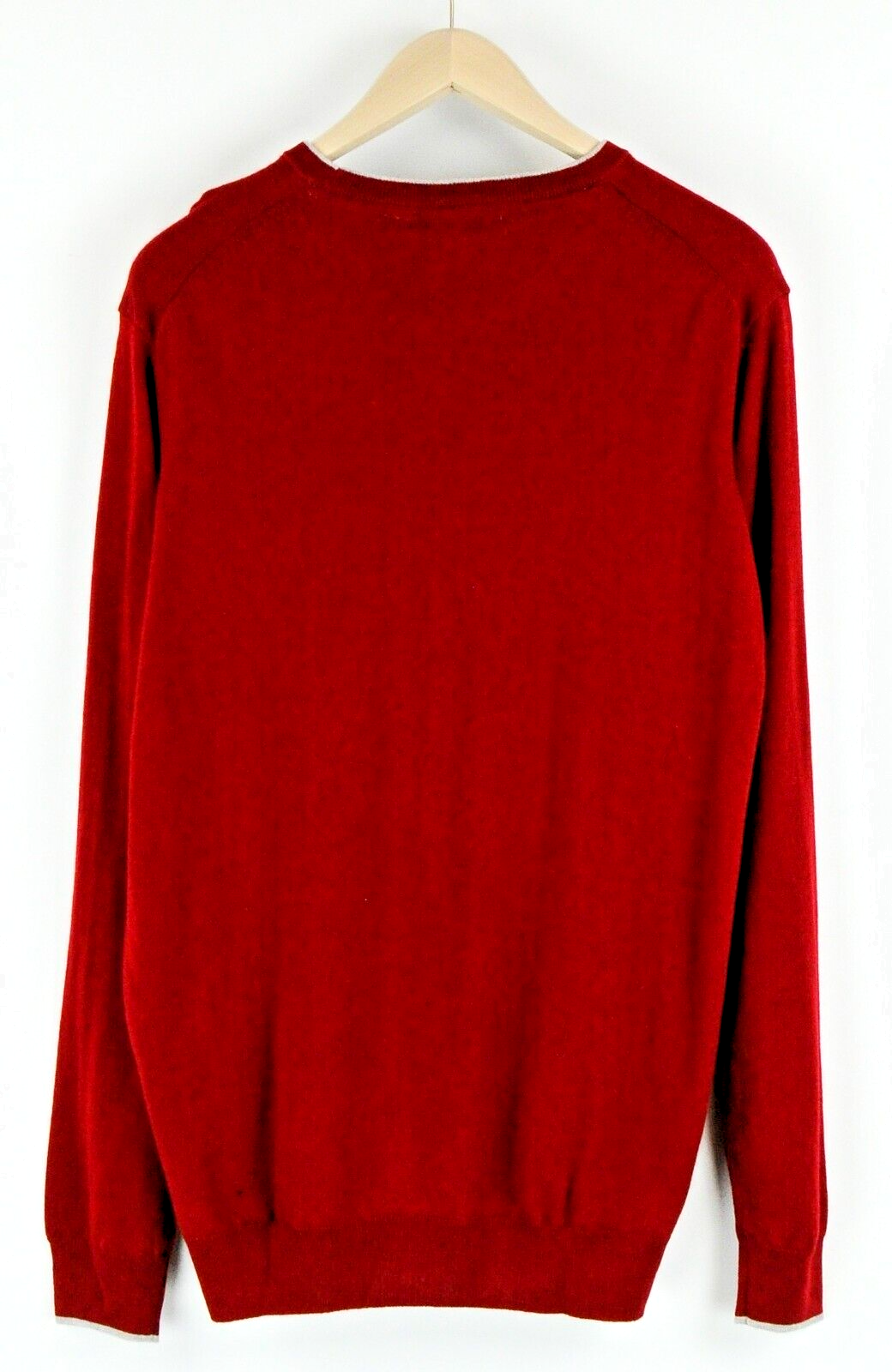 HARMONT & BLAINE Mens Sweater 2XL Red Crew Neck Tight-Knit Wool Blend