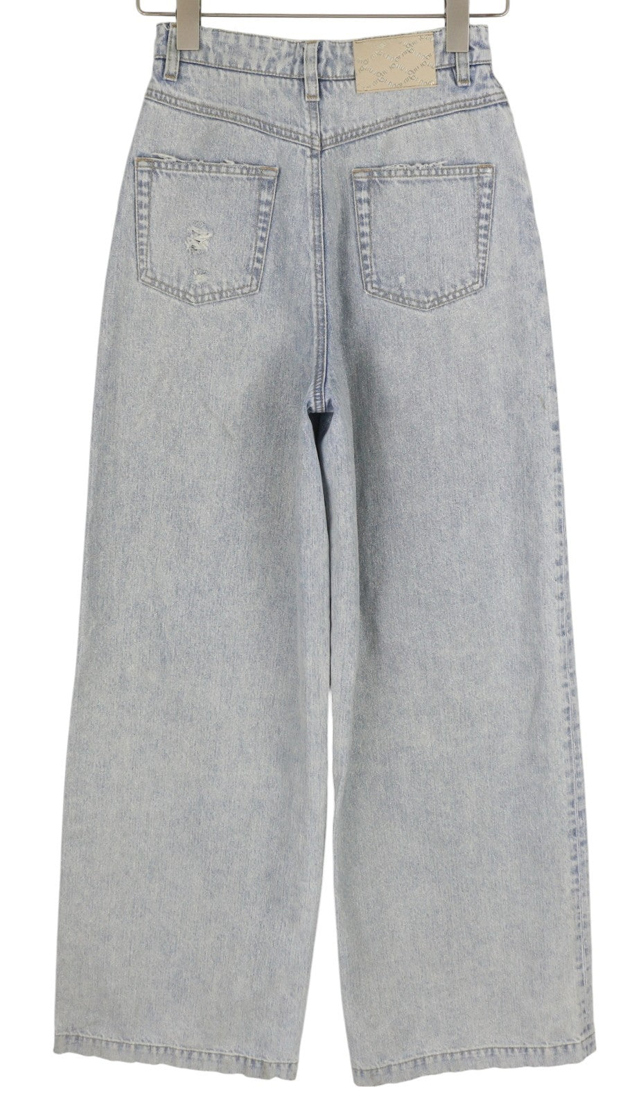 LIU JO 5 Tasche Vita Women Jeans 40 High Waist Ripped Distress Wide Leg Denim