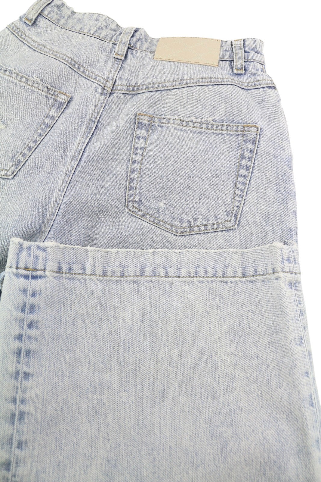 LIU JO 5 Tasche Vita Women Jeans 40 High Waist Ripped Distress Wide Leg Denim