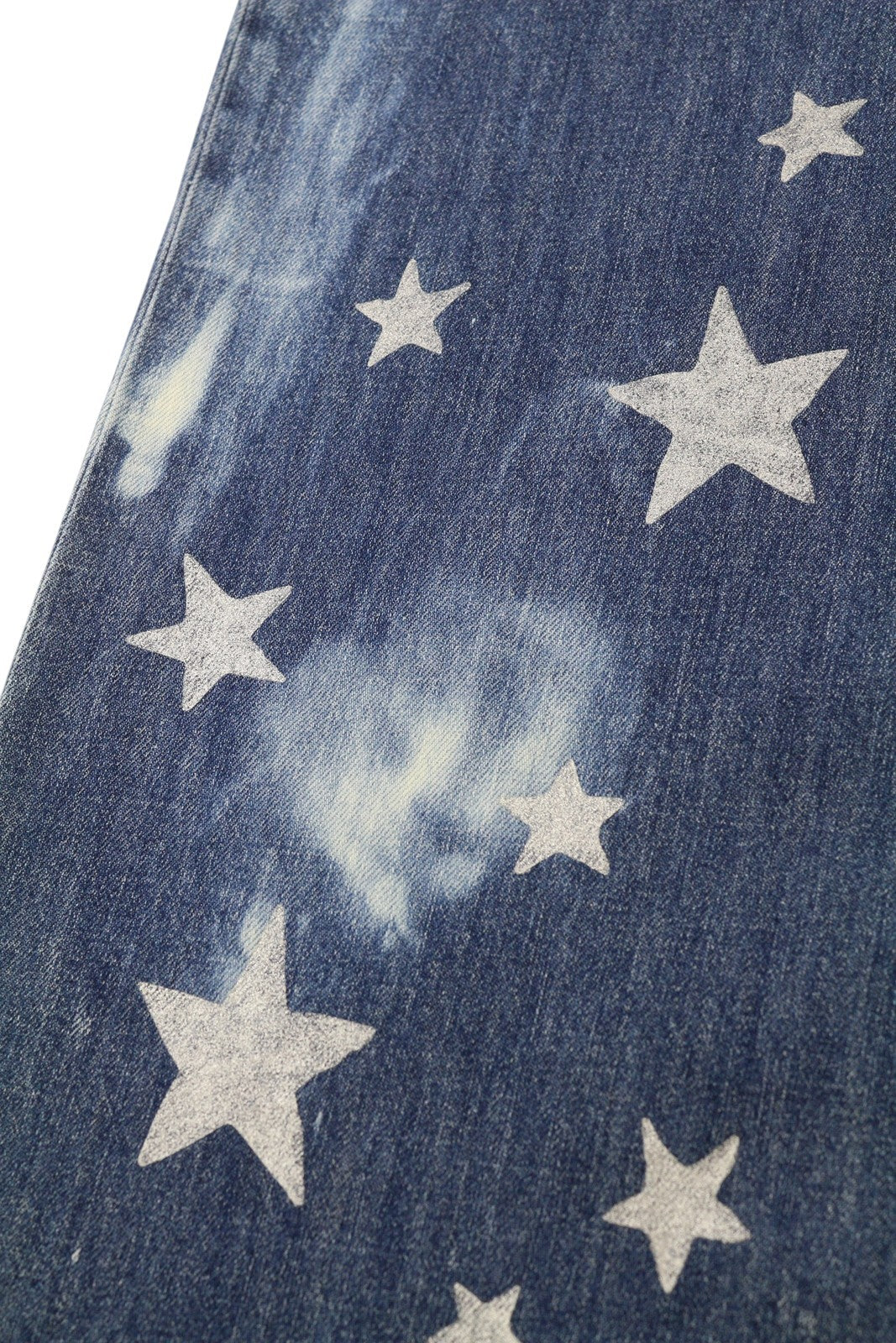 LIU JO Straight Bottoni Strass Women Jeans W28 High Waist Stars Print Wide Leg