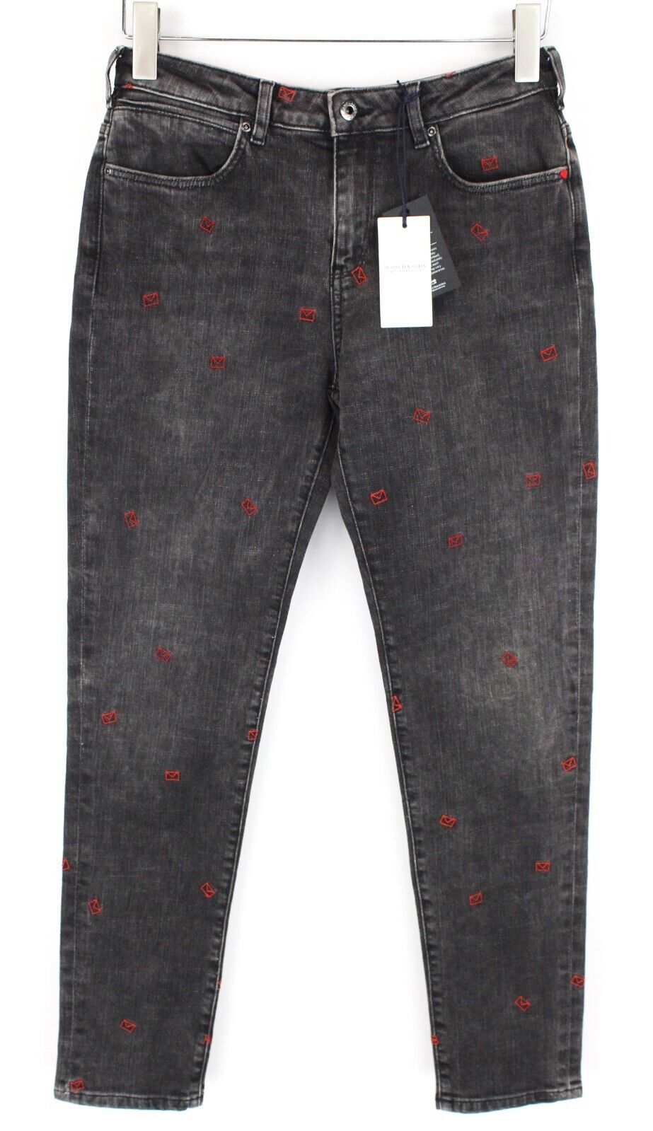 SCOTCH & SODA Womens Jeans W25/L32 Grey Slim Boyfriend  Cotton Stretchy