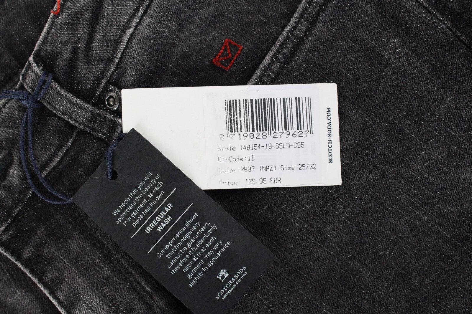 SCOTCH & SODA Womens Jeans W25/L32 Grey Slim Boyfriend  Cotton Stretchy