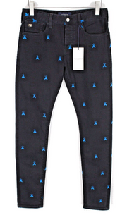 SCOTCH & SODA Mens Jeans W29/L34 Slim  Black Stretchy Patterned Ralston