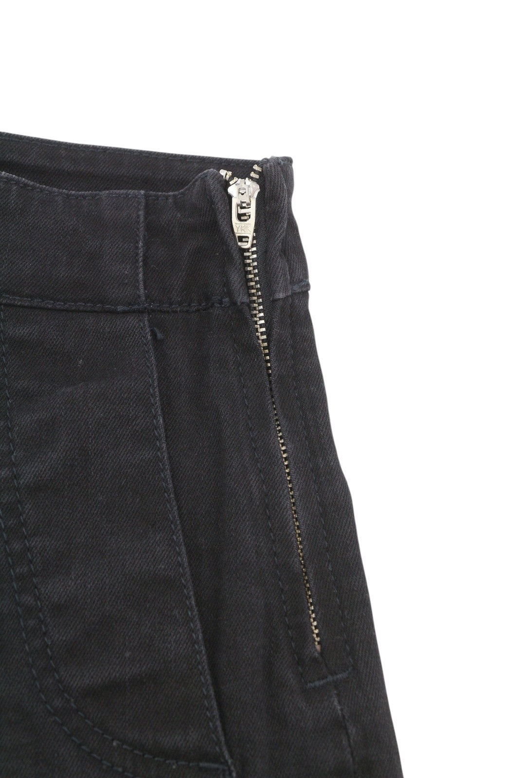 LIU JO Women Jeans W28 High Waist Wide Leg Zipper Closure Denim Black Casual