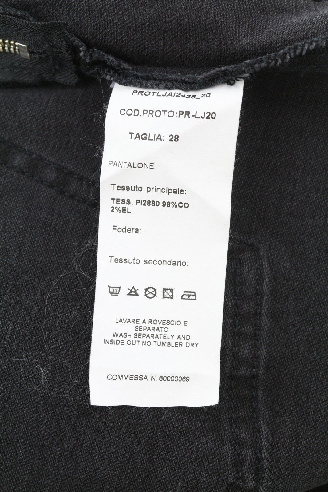 LIU JO Women Jeans W28 High Waist Wide Leg Zipper Closure Denim Black Casual