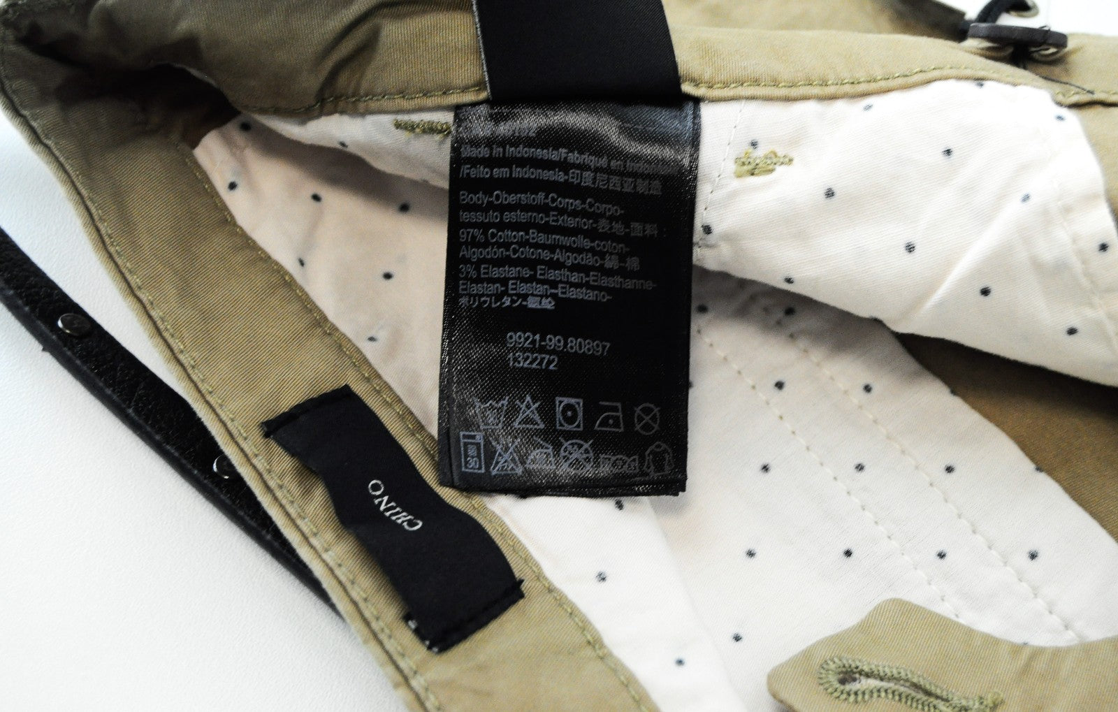 MAISON SCOTCH Womens W30/L32 Cropped Chino Pants Light Brown Belted Cotton