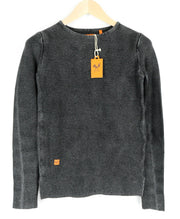 GOOD GENES Mens Pullover Jumper XS Black  Cotton Knit Long Sleeve Sweater