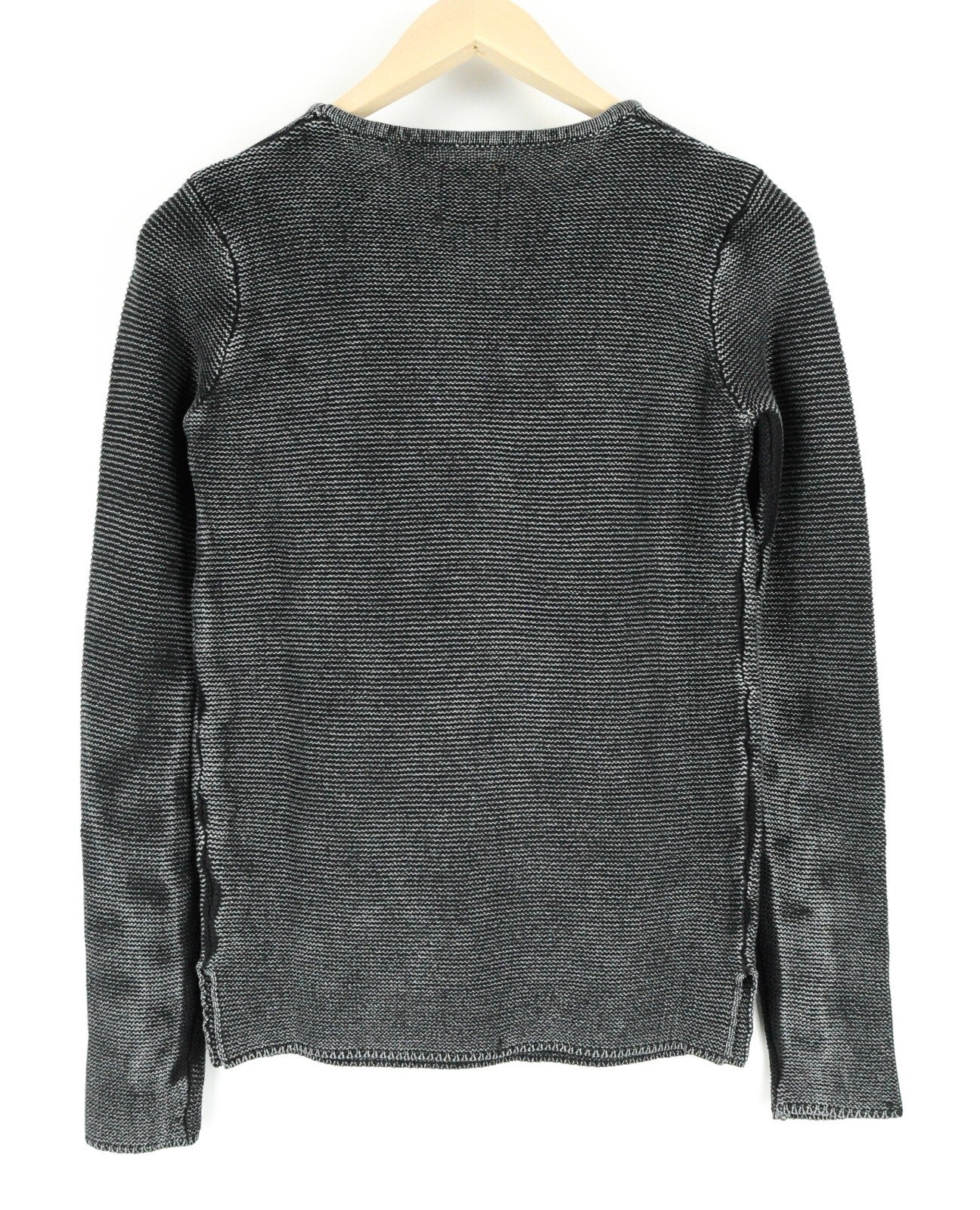 GOOD GENES Mens Pullover Jumper XS Black  Cotton Knit Long Sleeve Sweater