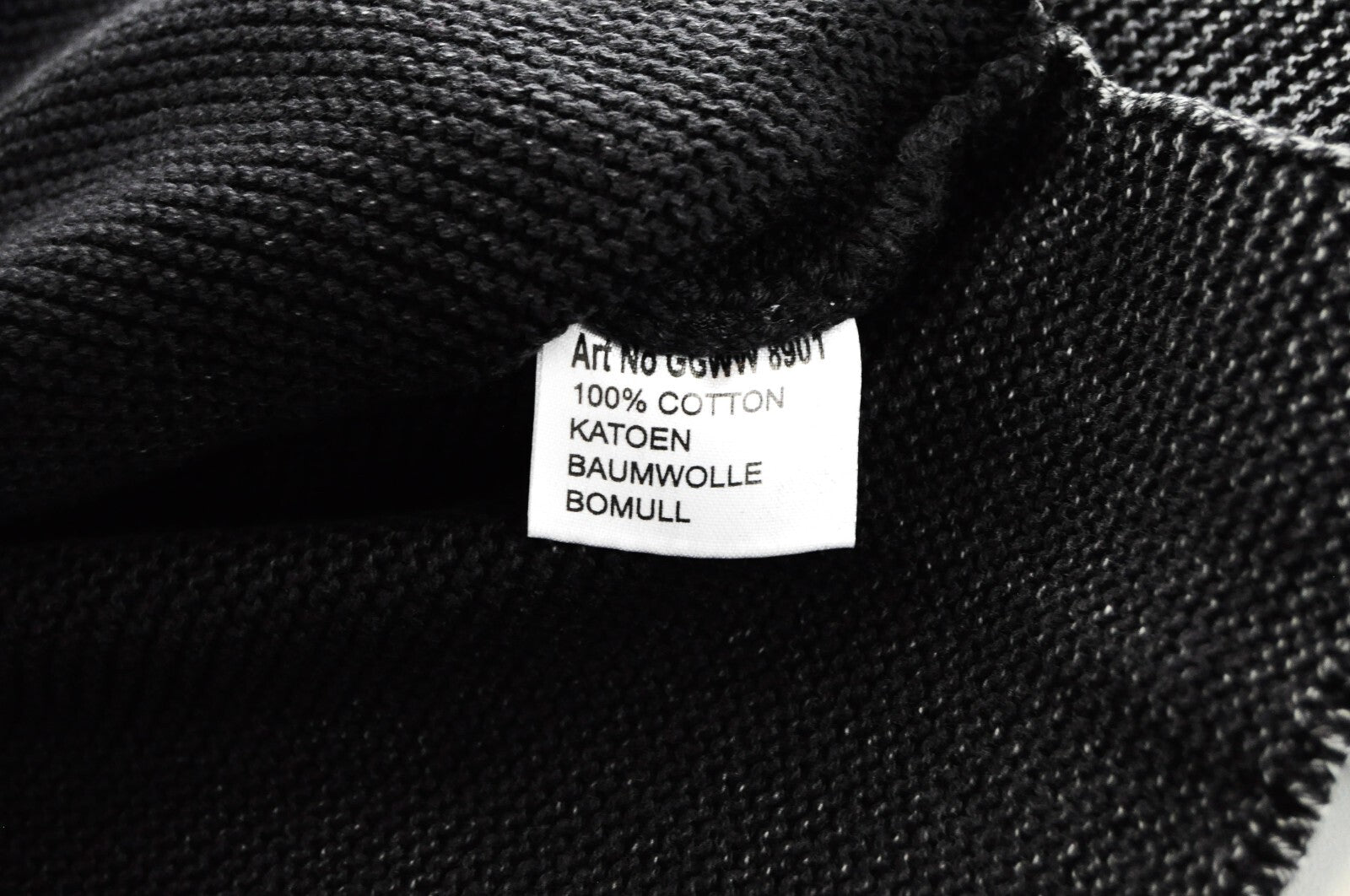 GOOD GENES Mens Pullover Jumper XS Black  Cotton Knit Long Sleeve Sweater