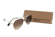 BURBERRY Carmen Women Sunglasses ONE SIZE Light Gold Animal Detail RRP€269