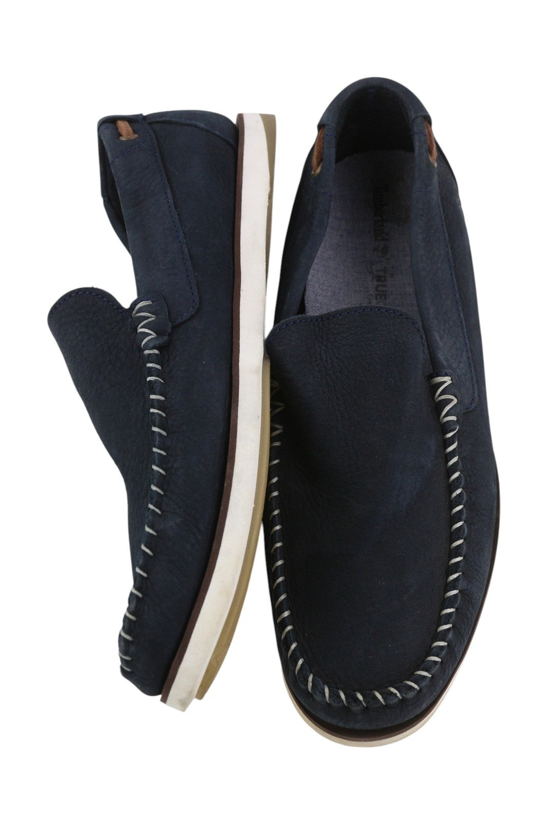 TIMBERLAND A2A8F Men Shoes EU43 Dark Blue Leather Boat Flats True Cloud Comfort