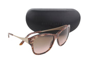 RALPH LAUREN Women Sunglasses 0RL8187 Shiny Brown Marble Pattern Case RRP€160
