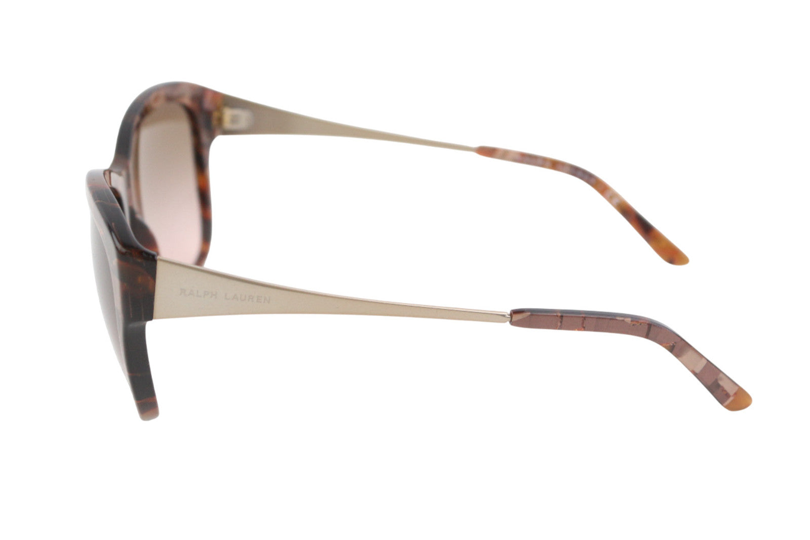 RALPH LAUREN Women Sunglasses 0RL8187 Shiny Brown Marble Pattern Case RRP€160