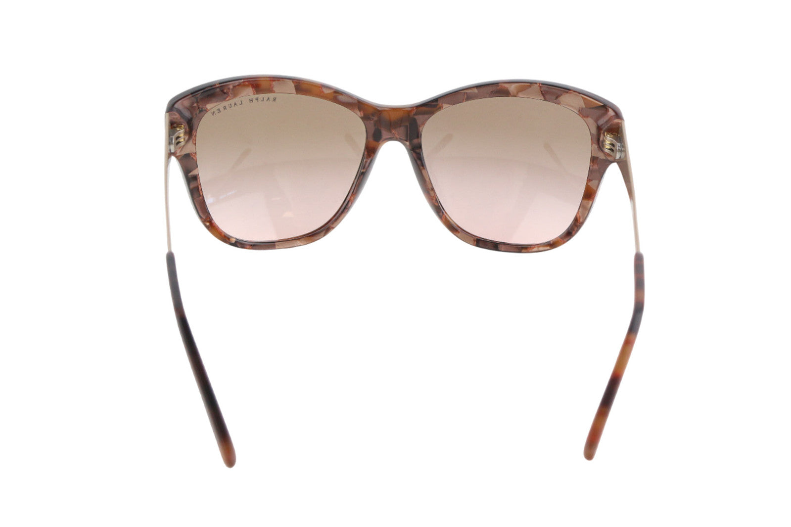 RALPH LAUREN Women Sunglasses 0RL8187 Shiny Brown Marble Pattern Case RRP€160